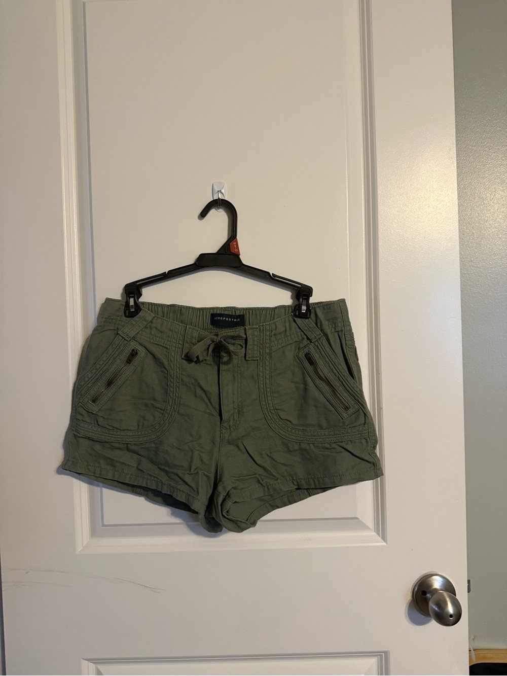 Aeropostale Olive Green Drawstring Utility Shorts